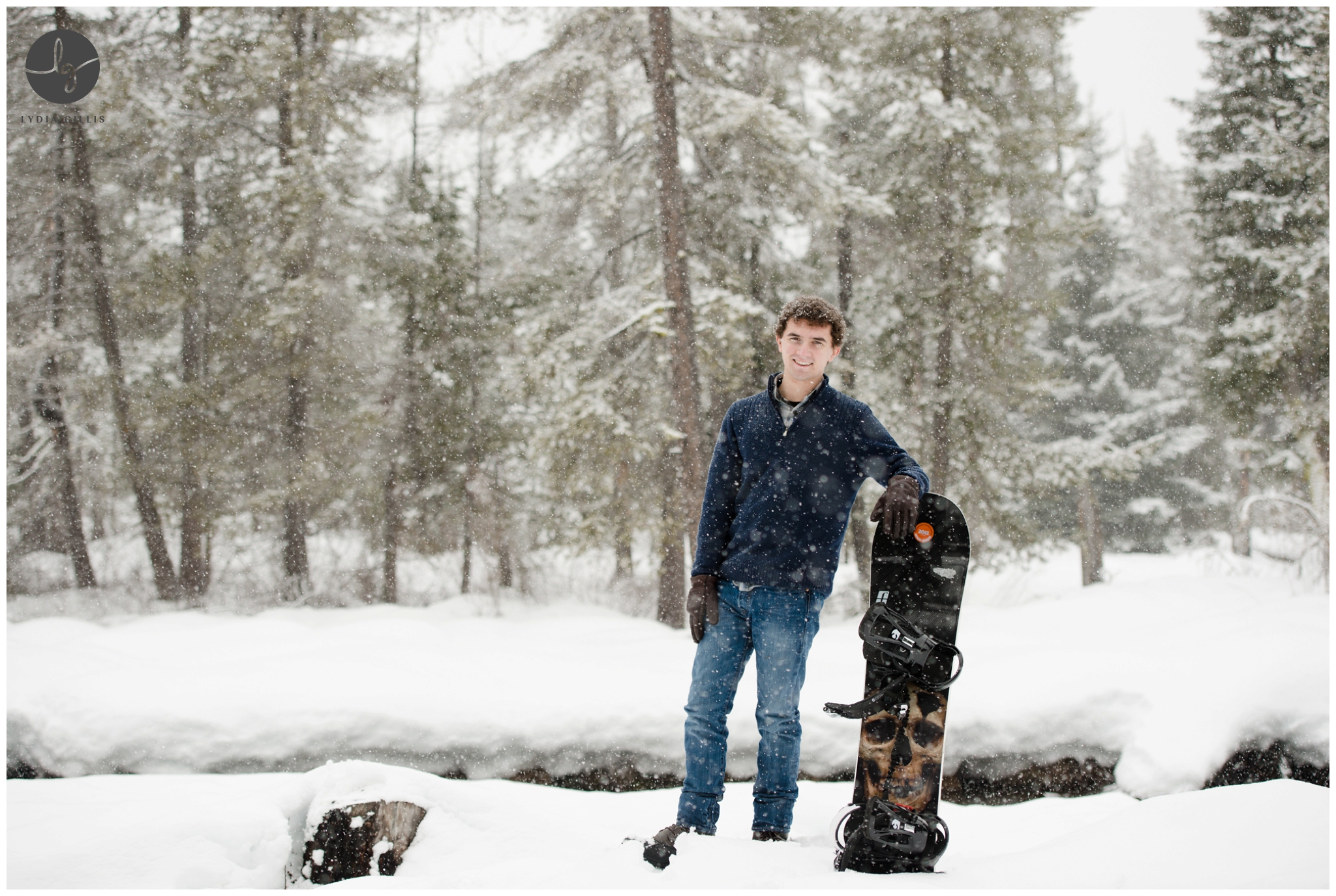 Senior Boy Snow Pictures | Lydia Gillis Photography