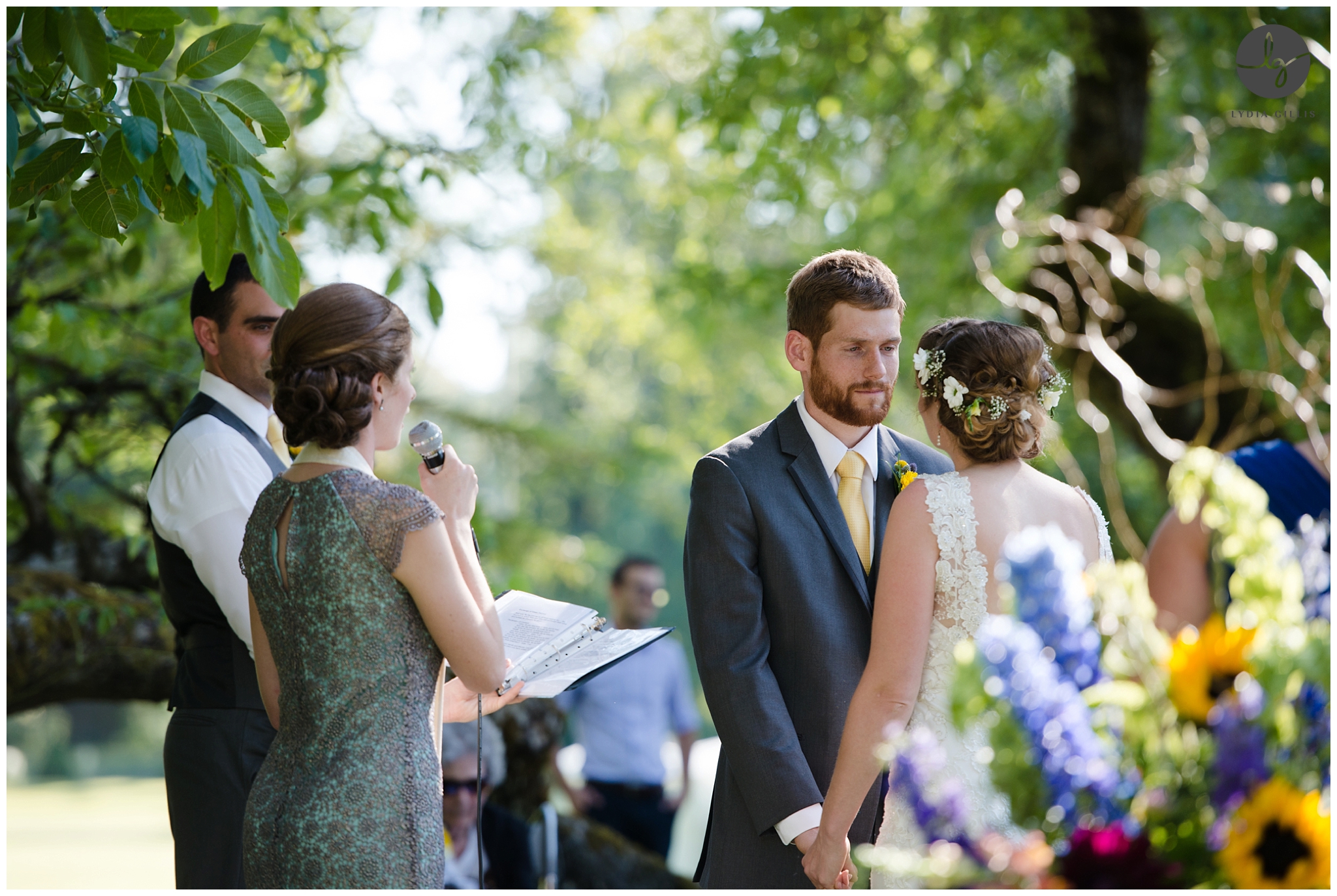 Outdoor wedding ceremony photo | Lydia Gillis Photography 
