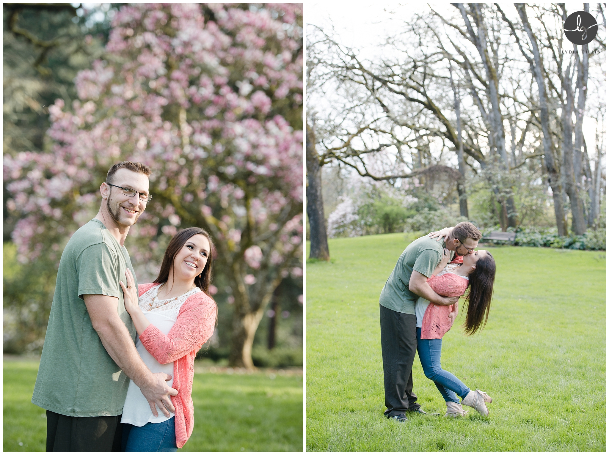 Engagement session at Hendricks Park, Photographed by Eugene Wedding Photographer, Lydia Gillis Photography