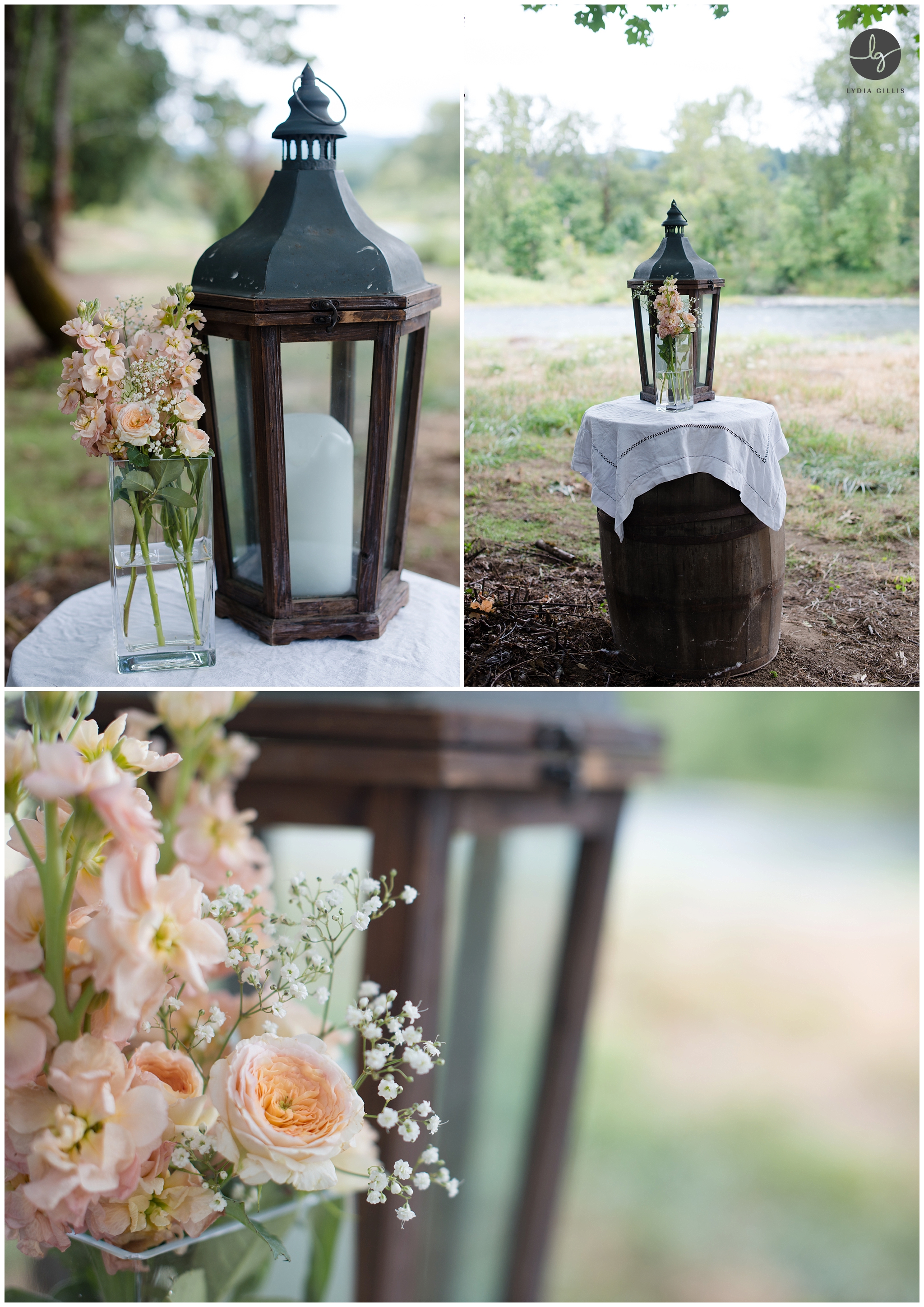details of a rustic outdoor wedding in Eugene, Oregon photographed by Eugene wedding photography, Lydia Gillis Photography