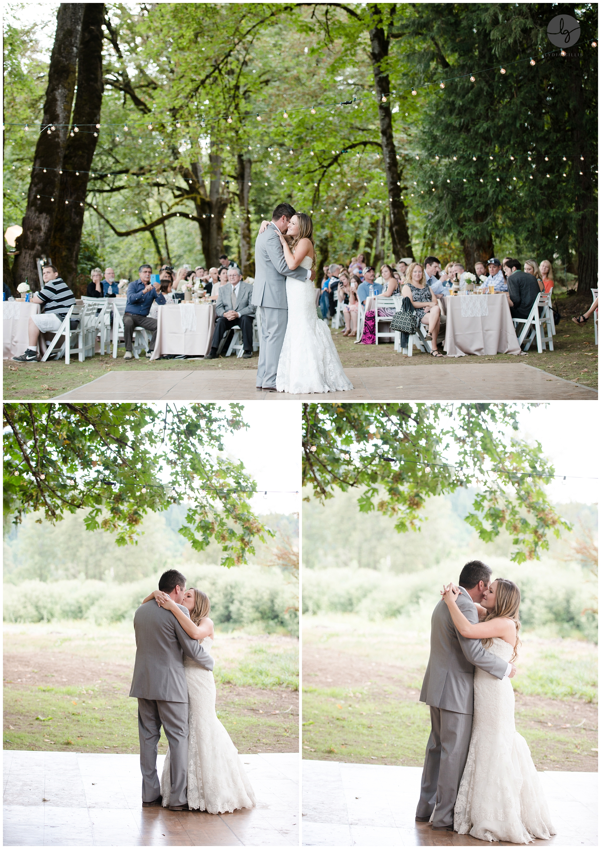 outdoor wedding ceremony in Eugene, Oregon. Photographed by Eugene wedding photography, Lydia Gillis Photography