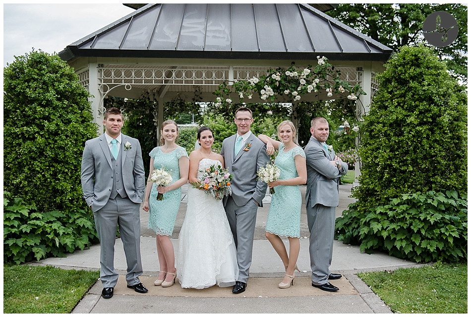 Mint Green Bridal Party at Owen Rose Garden
