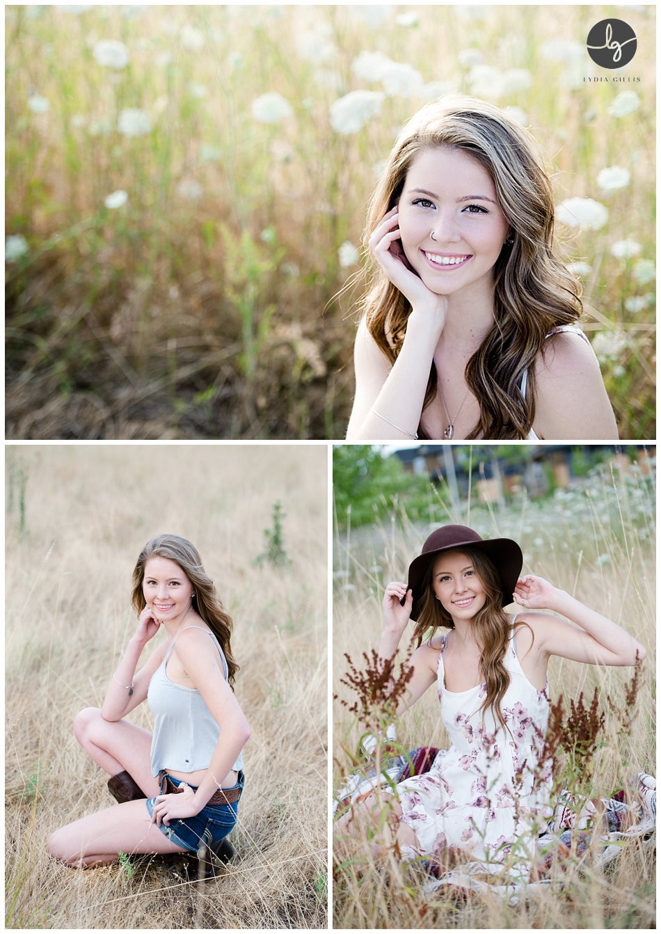 beautiful senior pictures in an outdoor field