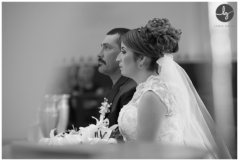 Destination Wedding Photographer , bride and groom at church