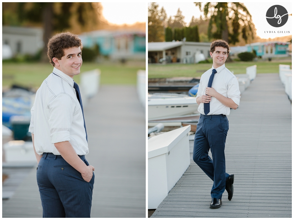 sunset senior pictures of boy