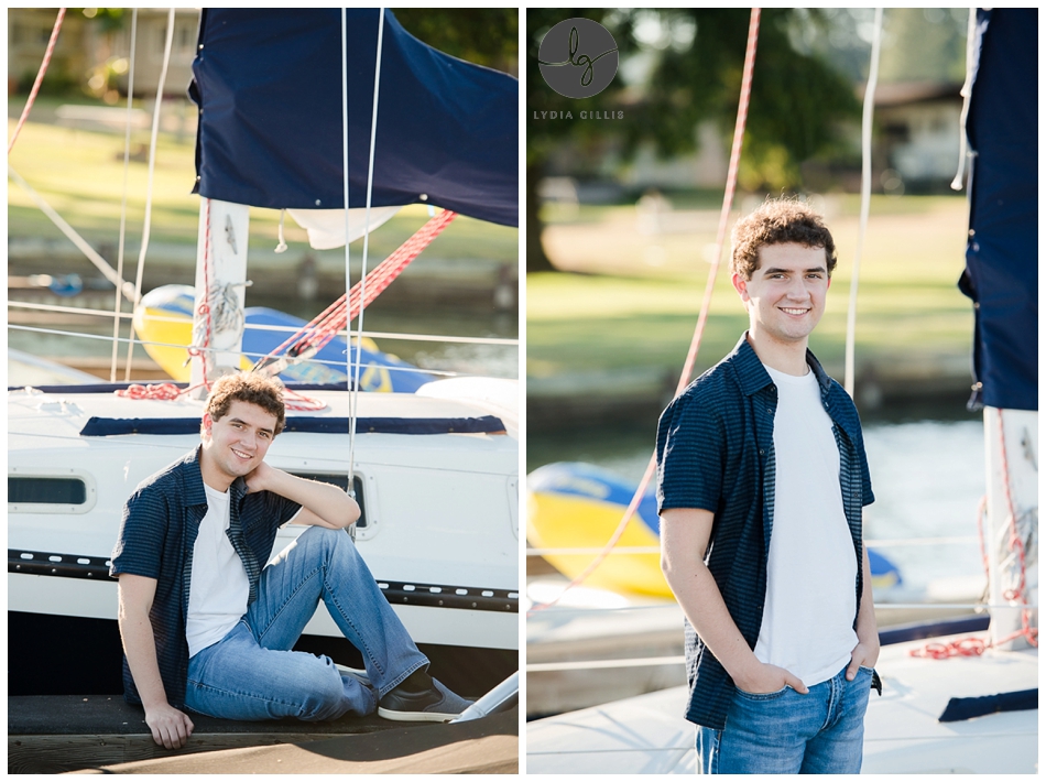 senior pictures at the lake