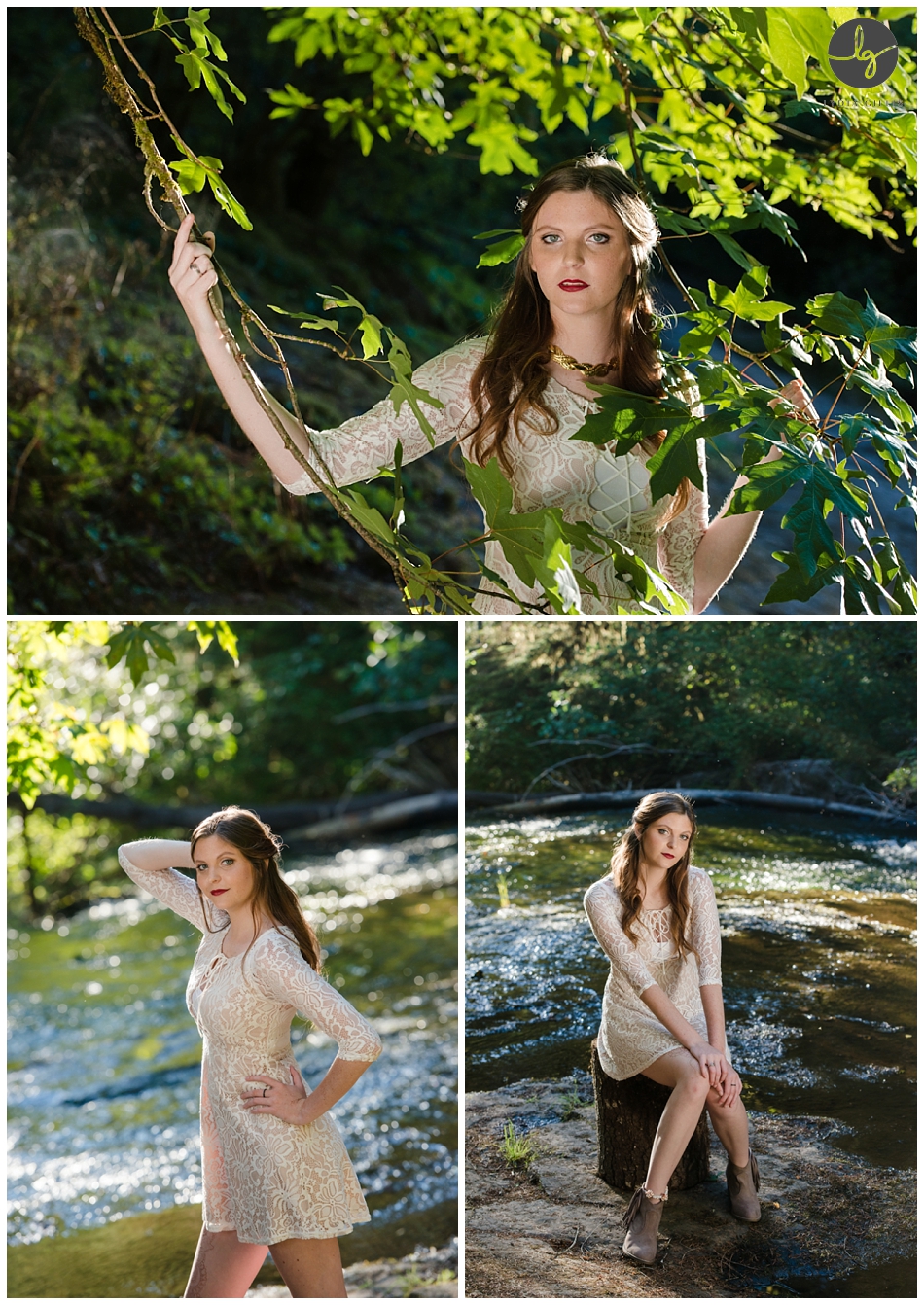 Waterfall senior pictures 