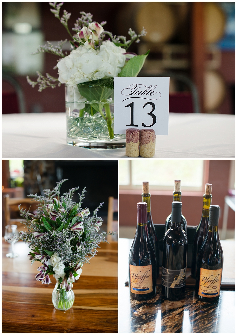 Pfeiffer Winery Wedding, Wedding Details