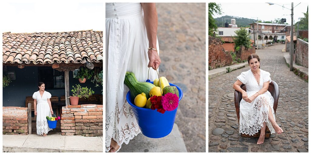 Buckets of fresh produce representing Lydia Gillis’s early entrepreneurship journey in Jalisco, Mexico.