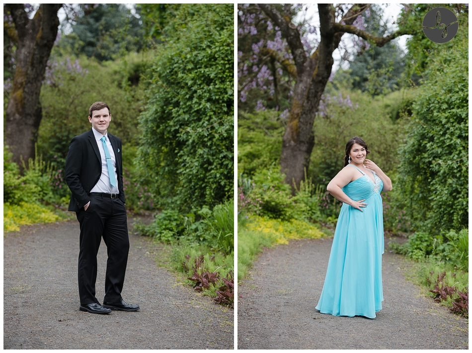 formal outdoor prom pictures in Eugene